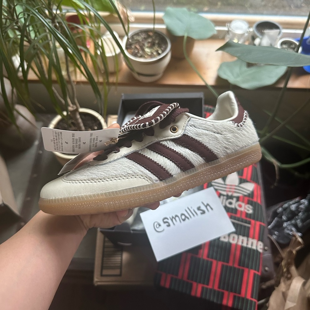 NIB Wales Bonner Samba - Cream and Brown Pony Hair